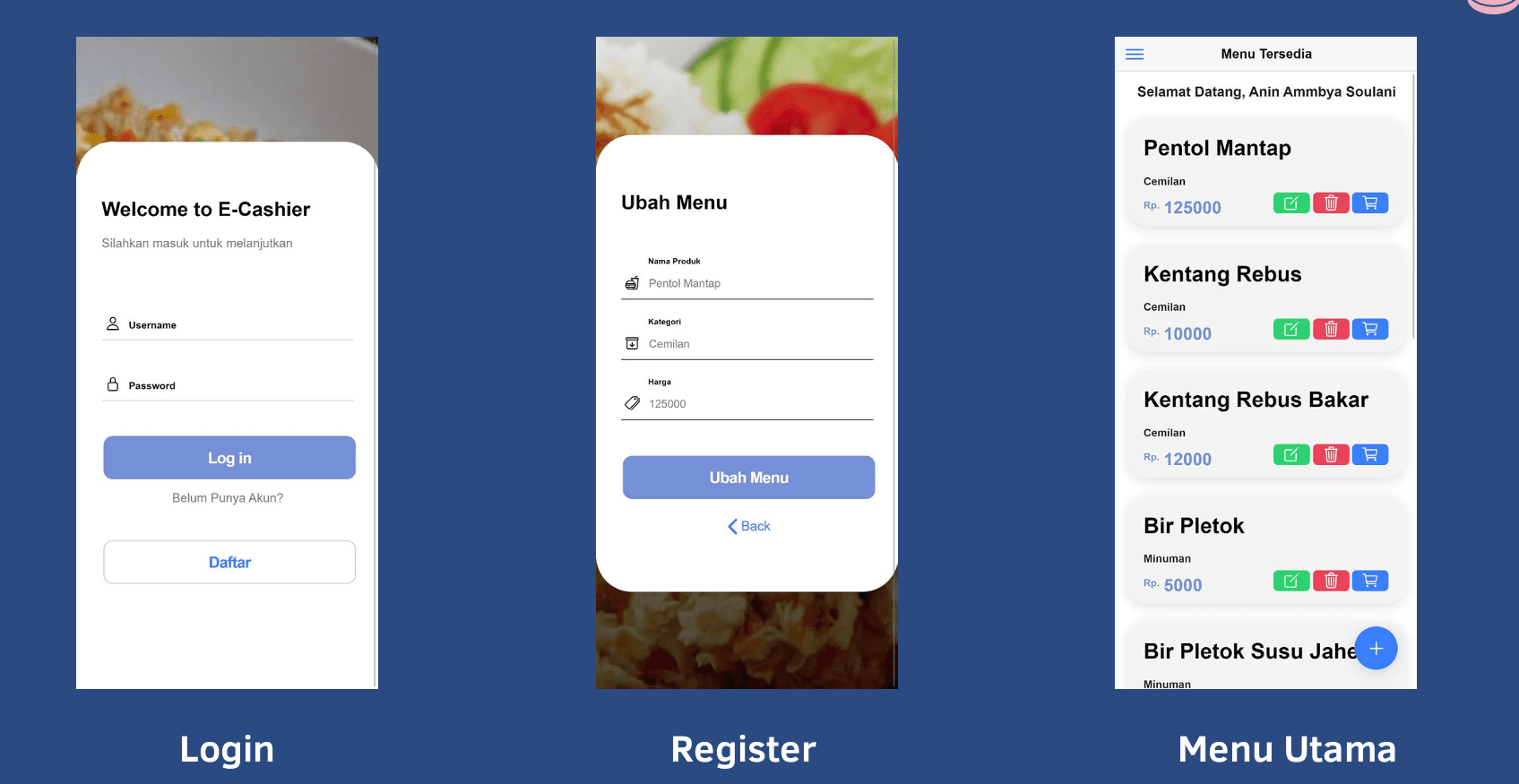 E-Cashier Cross-Platform App preview